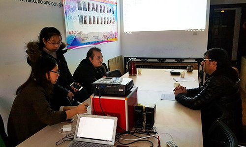 Customer from Turkey some and visit us for inspecting his order on   machines which is worth 40,000 USD.